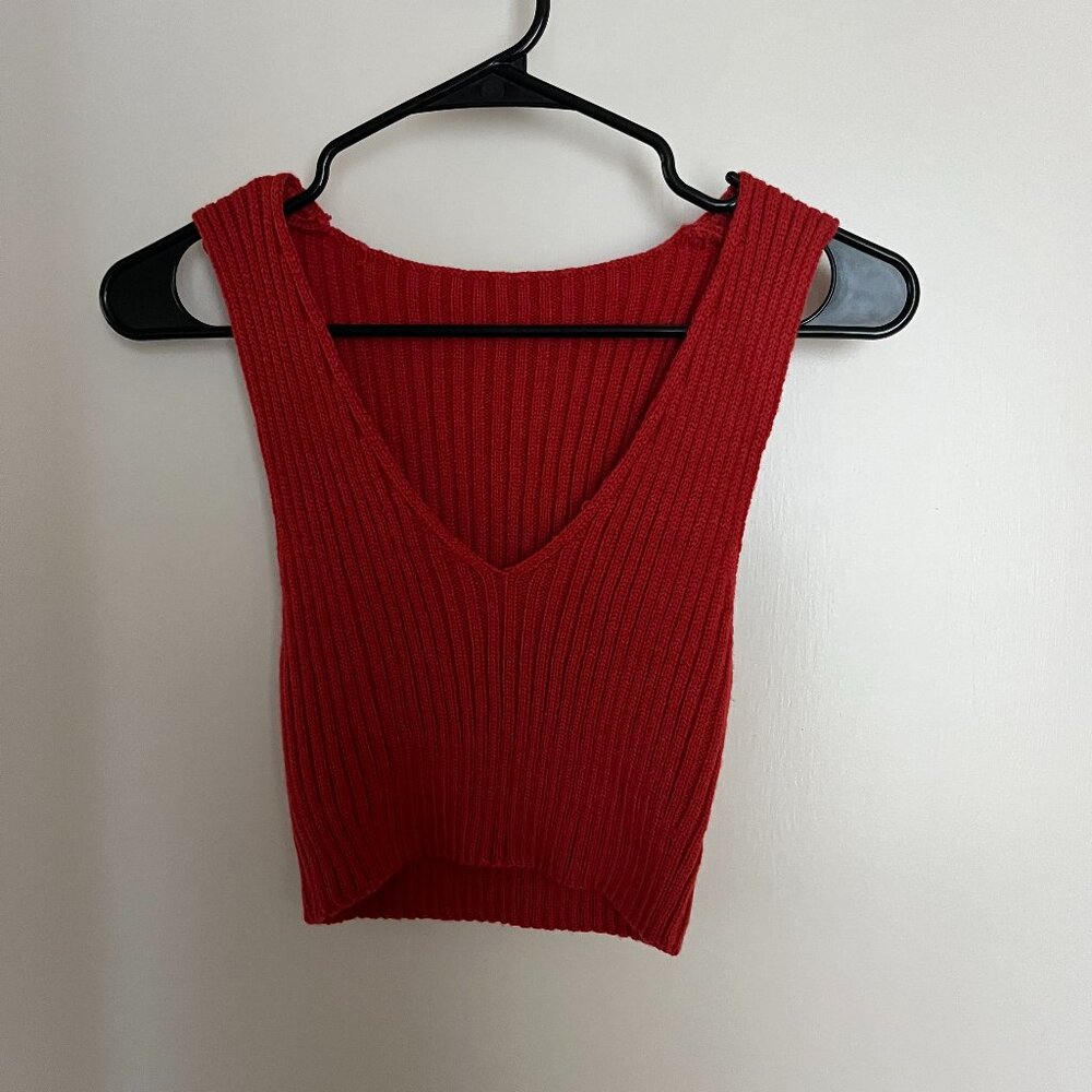 Sweater Tank Crop Top